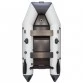 Надувная 2-местная ПВХ лодка Аква 2900 СКК (слань-книжка, киль, светло-серый, графит)