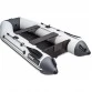 Надувная 2-местная ПВХ лодка Аква 2900 СКК (слань-книжка, киль, светло-серый, графит)