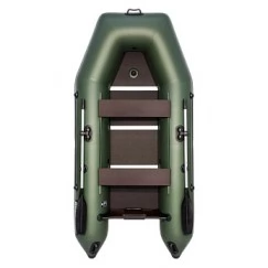 Надувная 3-местная ПВХ лодка Аква 2900 СК (сборный пайол, киль, зеленый)