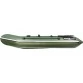 Надувная 3-местная ПВХ лодка Аква 2900 СК (сборный пайол, киль, зеленый)