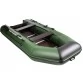 Надувная 3-местная ПВХ лодка Аква 2900 СК (сборный пайол, киль, зелено-черная)