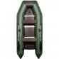 Надувная 3-местная ПВХ лодка Аква 2900 СК (сборный пайол, киль, зелено-черная)
