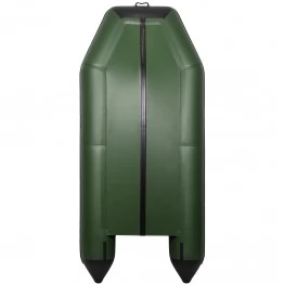Надувная 3-местная ПВХ лодка Аква 2900 СК (сборный пайол, киль, зелено-черная)