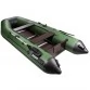 Надувная 3-местная ПВХ лодка Аква 2900 СК (сборный пайол, киль, зелено-черная)