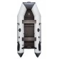 Надувная 3-местная ПВХ лодка Аква 3200 СКК (слань-книжка, киль, светло-серый, графит)