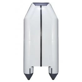 Надувная 3-местная ПВХ лодка Аква 3200 СКК (слань-книжка, киль, светло-серый, графит)