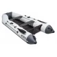 Надувная 3-местная ПВХ лодка Аква 3200 СКК (слань-книжка, киль, светло-серый, графит)