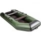 Надувная 3-местная ПВХ лодка Аква 3200 СКК (зеленая-черная)