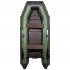 Надувная 3-местная ПВХ лодка Аква 3200 СКК (зеленая-черная)