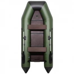 Надувная 3-местная ПВХ лодка Аква 3200 СКК (зеленая-черная)