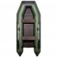 Надувная 3-местная ПВХ лодка Аква 3200 СКК (зеленая-черная)