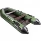 Надувная 3-местная ПВХ лодка Аква 3200 СКК (зеленая-черная)