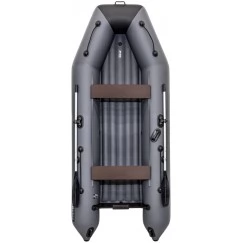 Надувная 4-местная ПВХ лодка Аква 3600 НДНД (графит/черный)