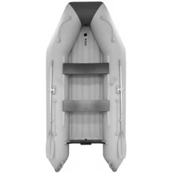 Надувная 3-местная ПВХ лодка Аква 3200 НДНД (светло-серый/графит)