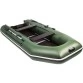 Надувная 3-местная ПВХ лодка Аква 3200 СК (сборный пайол, киль, зеленый)