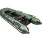 Надувная 3-местная ПВХ лодка Аква 3200 СК (сборный пайол, киль, зеленый)