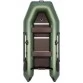 Надувная 3-местная ПВХ лодка Аква 3200 СК (сборный пайол, киль, зеленый)
