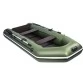 Надувная 2-местная ПВХ лодка Аква 2800 СКК (слань-книжка, киль, зеленая)