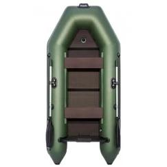 Надувная 2-местная ПВХ лодка Аква 2800 СКК (слань-книжка, киль, зеленая)