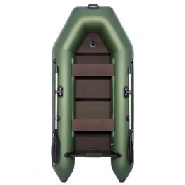 Надувная 2-местная ПВХ лодка Аква 2800 СКК (слань-книжка, киль, зеленая)
