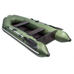 Надувная 2-местная ПВХ лодка Аква 2800 СКК (слань-книжка, киль, зеленая)
