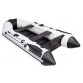 Надувная 2-местная ПВХ лодка Аква 2800 СКК (слань-книжка, киль, светло-серый, черный)