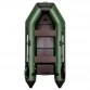 Надувная 2-местная ПВХ лодка Аква 2800 СКК (слань-книжка, киль, зелено-черная)