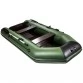 Надувная 2-местная ПВХ лодка Аква 2800 СКК (слань-книжка, киль, зелено-черная)