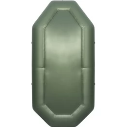 Надувная 2-местная ПВХ лодка Аква Оптима 240 (без настила, зеленая)