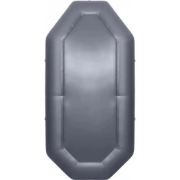 Надувная 2-местная ПВХ лодка Аква Оптима 240 (без настила, графит)