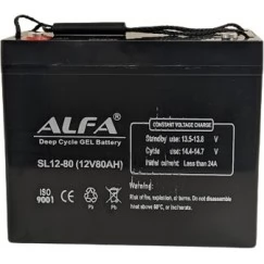 Аккумулятор лодочный тяговый Alfa 12V-80Ah