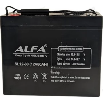 Аккумулятор лодочный тяговый Alfa 12V-80Ah