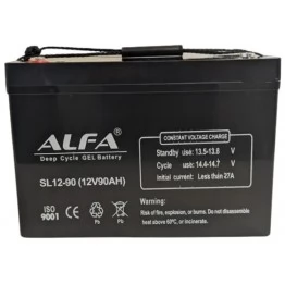 Аккумулятор лодочный тяговый Alfa 12V-90Ah