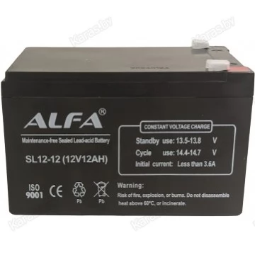 Аккумулятор свинцово-кислотный Alfa SL12-12 12V, 12Ah