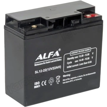 Аккумулятор свинцово-кислотный Alfa SL12-22 12V, 22Ah