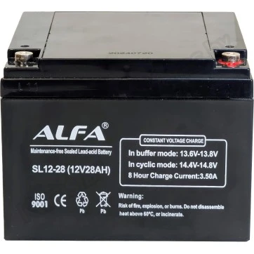 Аккумулятор свинцово-кислотный Alfa SL12-28 12V, 28Ah
