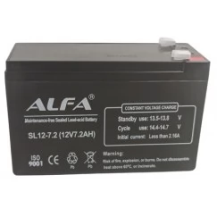 Аккумулятор свинцово-кислотный Alfa SL12-7.2 12V, 7Ah