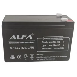 Аккумулятор свинцово-кислотный Alfa SL12-7.2 12V, 7Ah
