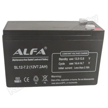 Аккумулятор свинцово-кислотный Alfa SL12-7.2 12V, 7Ah