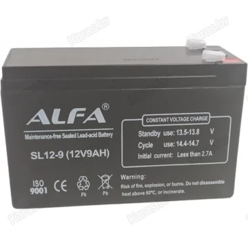 Аккумулятор свинцово-кислотный Alfa SL12-9 12V, 9Ah