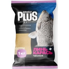 Прикормка Amatar Plus Линь-Карась Чеснок (светло-коричневая) 1кг
