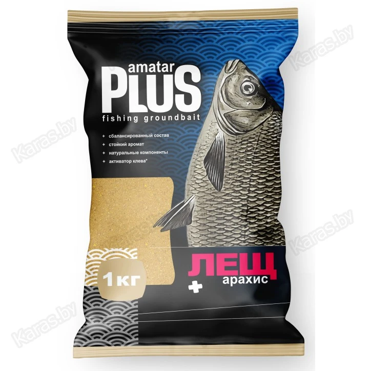 Прикормка Amatar Plus Лещ Арахис (светлая) 1кг