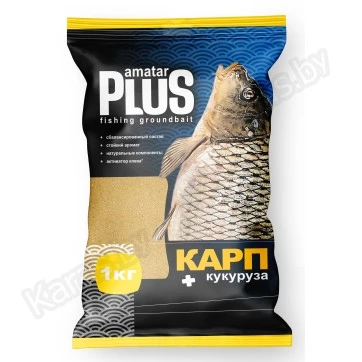 Прикормка Amatar Plus Карп Кукуруза (светлая) 1кг