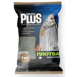 Прикормка Amatar Plus Плотва Конопля (зеленая) 1кг