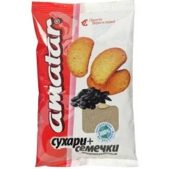 Прикормка Amatar Сухари-Семечки (серая) 750 г