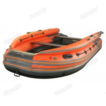 Надувная 7-местная ПВХ лодка Reef Скат 400 NDF (Надувное дно, фальшборт)