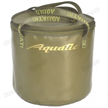 Ведро мягкое Aquatic В-04Х с крышкой и ободом, 30л (33х34см)