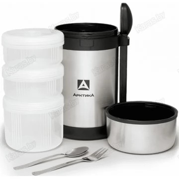Термос Арктика для еды с 3-мя контейнерами 1,5 л