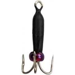 Мормышка вольфрамовая "Чёртик" черный с бусинкой и ушком 2.0 мм