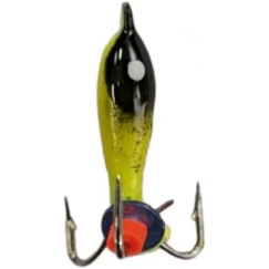 Мормышка вольфрамовая "Чёртик" лимонный с глазком с ушком 2.0 мм